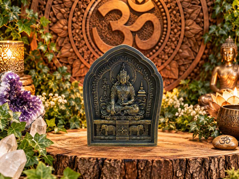 Deidad Budista en Templo Tibetano Sabiduria Fuerza y Proteccion